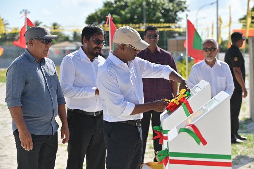 Newly Concluded Infrastructure Projects Unveiled on Dhuvaafaru Island in Raa Atoll