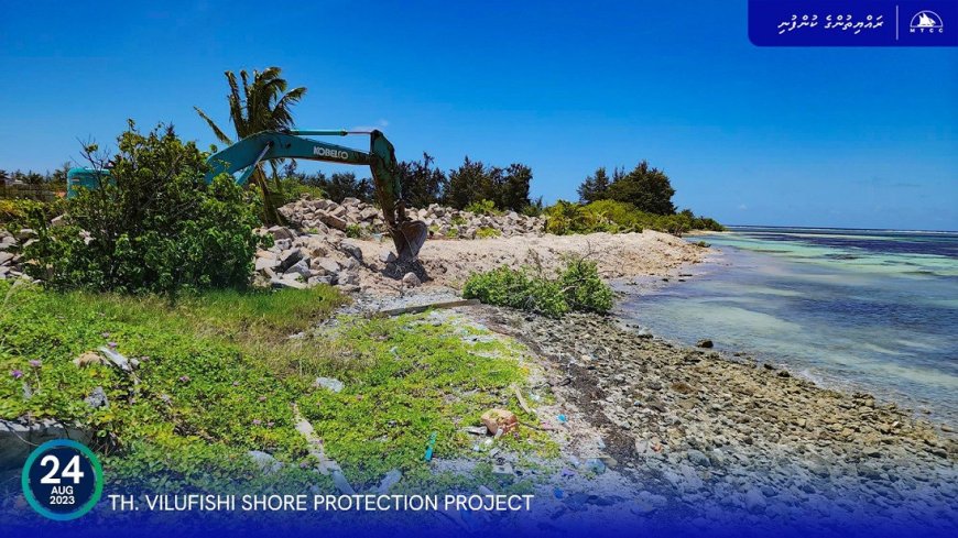 MTCC begins physical work of Th. Vilufushi shore protection project