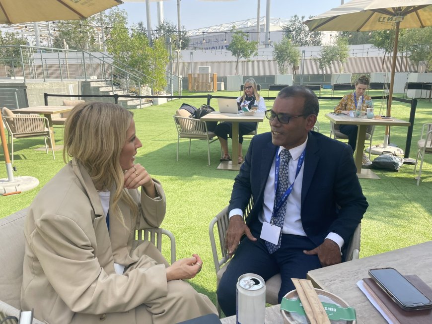 Former President Mohamed Nasheed expressed excitement after meeting singer Ellie Goulding at COP28