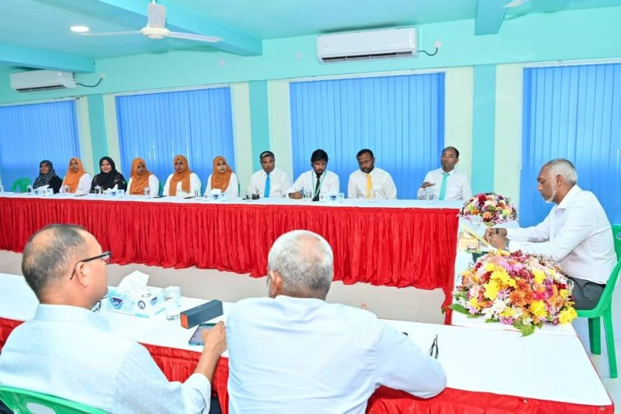 President Dr. Mohamed Muizzu Collaborates with Milandhoo Island Council for Future Development Initiatives